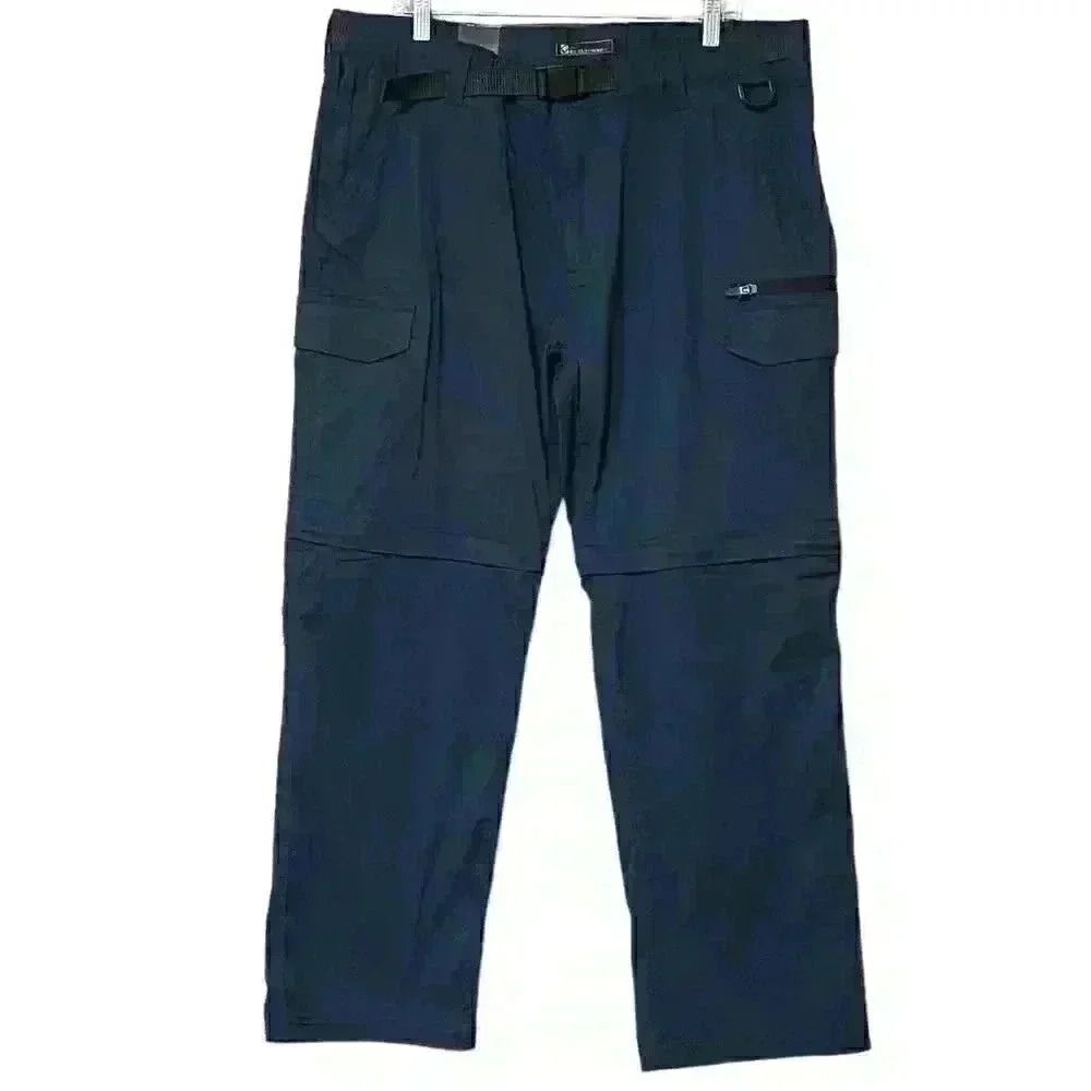 B.C. Clothing Co. Convertible Pant XL x 30 Navy Outdoor Hiking Cargo Utility NWT